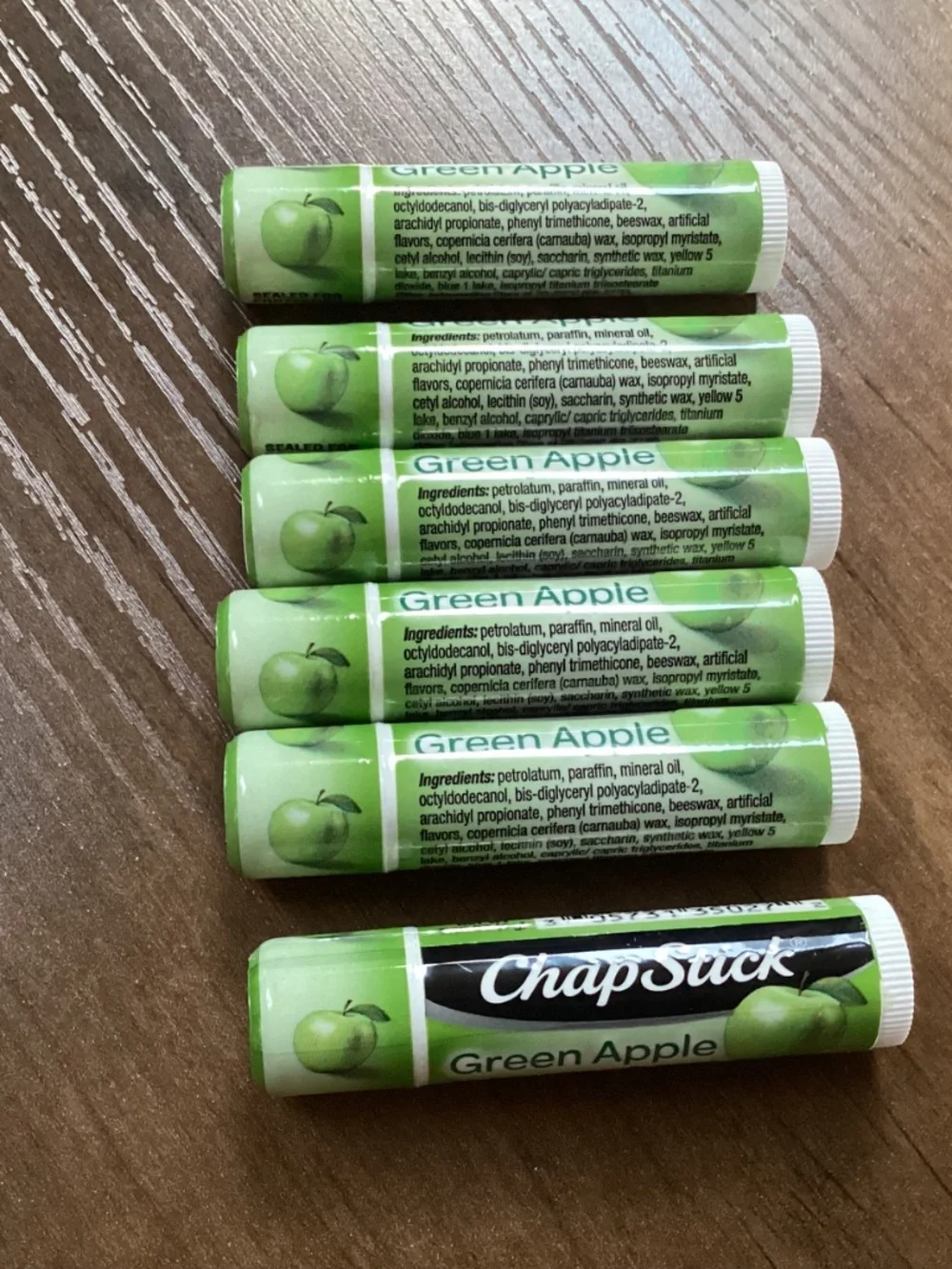 Chapstick Green Apple Lip Balm Bundle New 6 pack